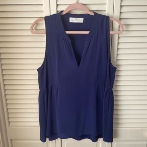 Amanda Uprichard  Navy Sleeveless Blouse